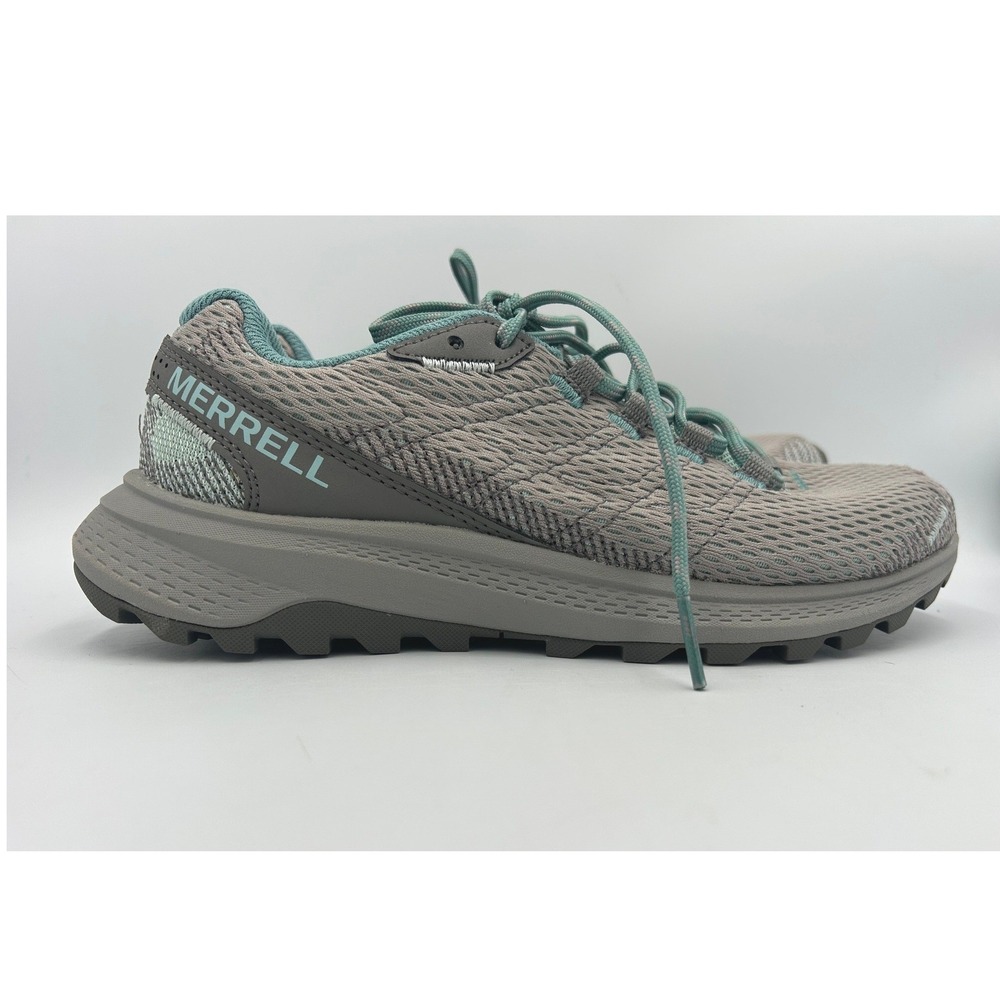 Merrell Antora Trail Running Shoes Womens 6.5 Gray Teal Vibram J066126